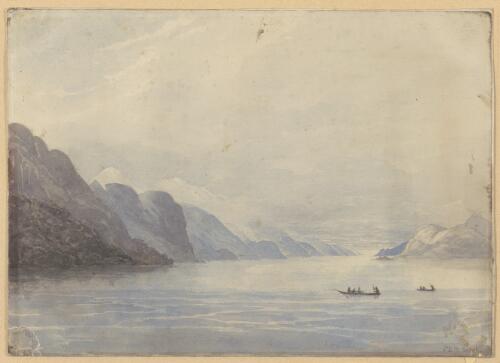 Magellan Strait, Long Reach, seen from Crooked Reach, narrowest part of the Straits ... [picture] / F.L.B. Bedwell