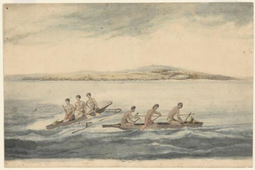 [Canoes of the Friendly Islands] [picture] / [John Webber]