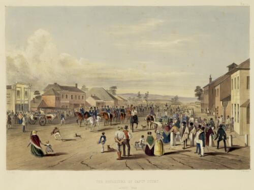 The departure of Captn Sturt, August 1844 [picture] / T.S. [i.e. S.T.] Gill; J.W. Giles