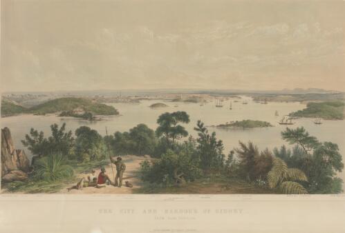 The city and harbour of Sidney [i.e. Sydney] from near Vaucluse [picture] / Thomas Boys lith., George French Angas