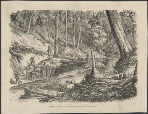 A scene in Gipps land, drawn by N. Chevalier [picture] / NC ; F.G