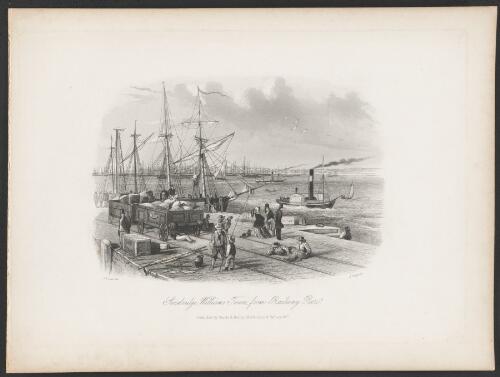 Sandridge, Williamstown, from railway pier [picture] / S.T. Gill del.; J. Tingle sc