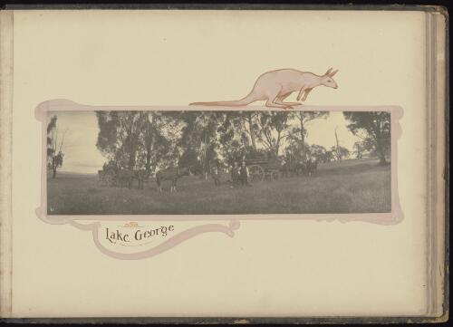 Tour party at Lake George, New South Wales, November 1908