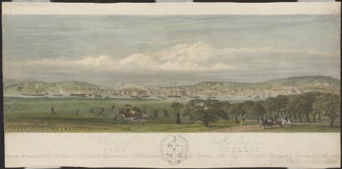 View of Melbourne, Port Phillip [picture] / by W.F.E. Liardet; engraved by J.W. Lowry