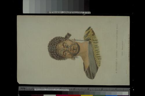 A Hoodee O Gunna, chief of Ranghee Hoo, New Zealand [picture] / Lewin del.; M. Griffith sc