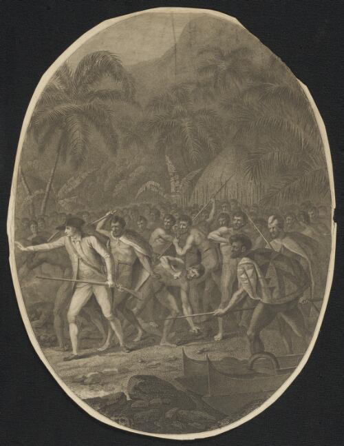 [The death of Captain Cook] : [picture] / [John Webber; Francesco Bartolozzi; William Byrne