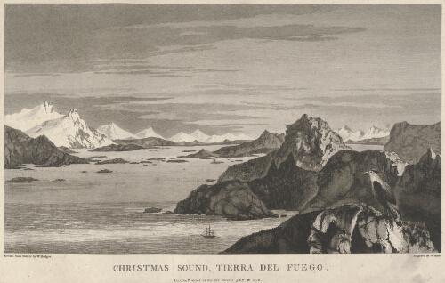 Christmas Sound, Tierra de Fuego [picture] / drawn from nature by W. Hodges; engraved by W. Watts
