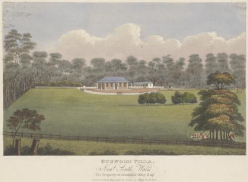 Burwood Villa, New South Wales, the property of Alexander Riley Esqr. / Joseph Lycett