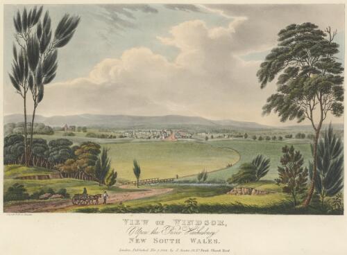 View of Windsor upon the River Hawkesbury, New South Wales [picture] / I. Lycett delt. et execute