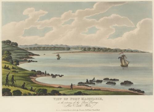 View of Port Macquarie at the entrance of the River Hastings, New South Wales [picture] / I. Lycett delt. et execut
