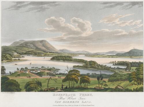 Roseneath Ferry, near Hobart Town, Van Diemens Land [picture] / I. Lycett delt. et execute