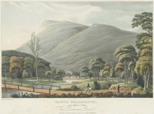 Mount Wellington near Hobart Town, Van Diemens Land [picture] / J. Lycett delt. et execute