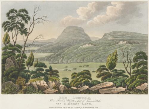 Ben Lomond from Arnolds Heights, a part of Tasmans Peak, Van Diemens Land [picture] / I. Lycett, Delt et. Execut
