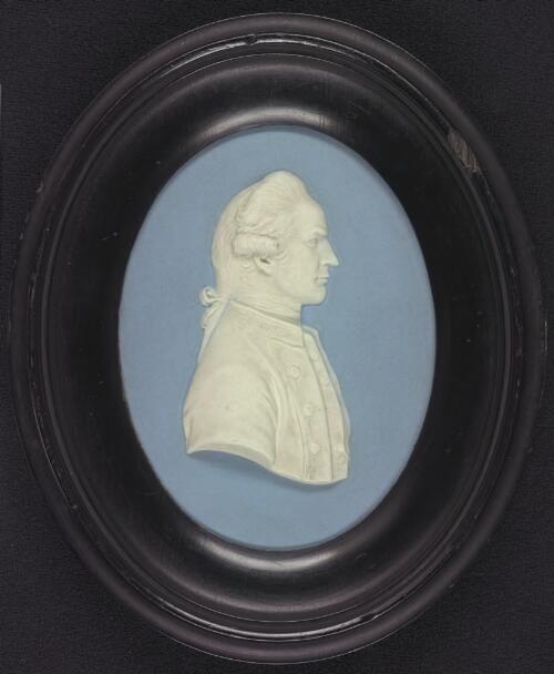 [Plaque of Captain James Cook] [realia] / [manufactured by] Wedgwood