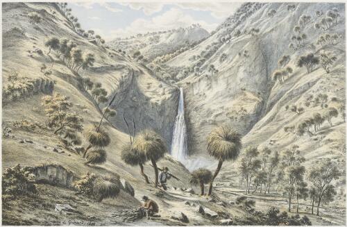 Fall of the first creek near Glen Osmond, S.A. [picture] / Eugene de Guerard, 1858