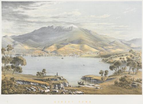 Hobart Town from Kangaroo Point, Tasmania [picture] / Eugene von Guérard