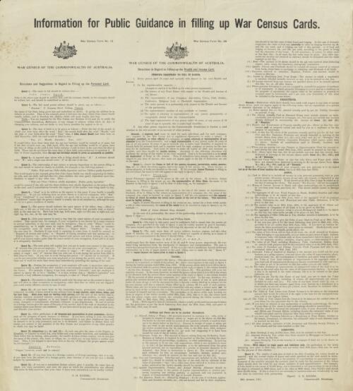 War census [picture] : Important public notice / G. H. Knibbs, Commonwealth Statistician