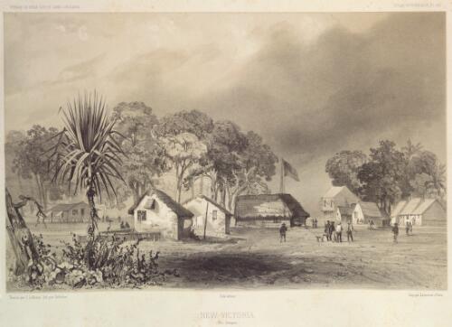 New Victoria, Port Essington [picture] / dessine par L. Lebreton; lith. par Sabatier