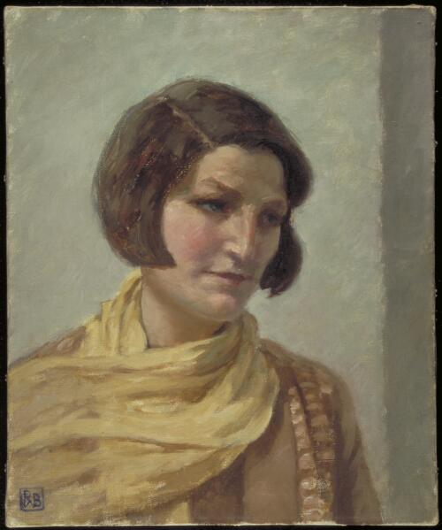The yellow scarf, portrait of Henry Handel Richardson [picture] / R.C.W.B
