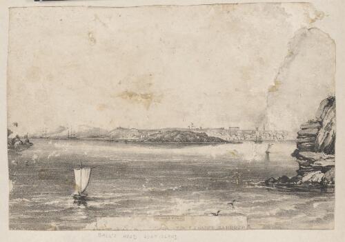 Sydney Cove, Goat Island, Darling Harbour, New South Wales / from a drawing by Capt. Westmacott ; on stone by W. Gauci