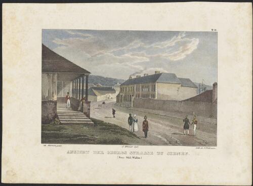 Ansicht der Georgs Strasse zu Sidney, Neu-Sud-Wales [picture] / de Sainson pinx.; J. Werner del