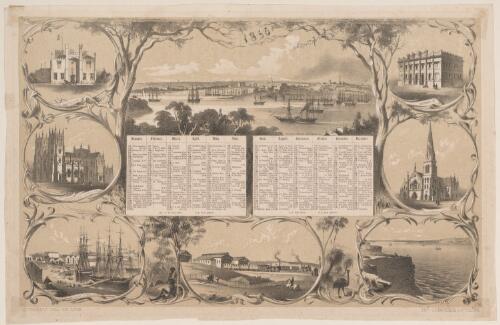 [1856 calendar with views of Sydney] [picture] / E. Thomas del. et lith