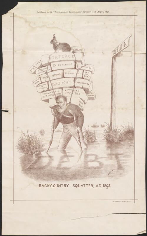 Backcountry squatter, A.D. 1892 [picture] / A. Campbell