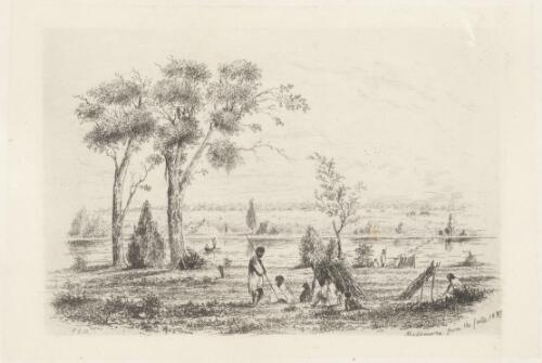 Melbourne from the falls, 1837 [picture] / E.L.M