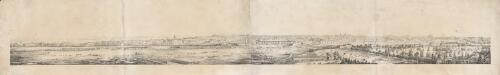 [Panoramic view of Melbourne 1863 showing the first railway, Flinders Street] [picture]