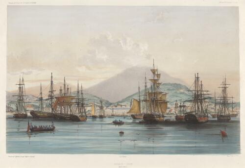 Hobart-Town, Ile Van Diemen [1] [picture] / dessine par LeBreton; lith. par A. Mayer et Guiaud