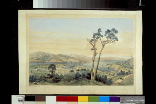 Rade d'Hobart-Town, Ile Van Diemen [picture] / dessine par Le Breton; lith. par Euge. Ciceri