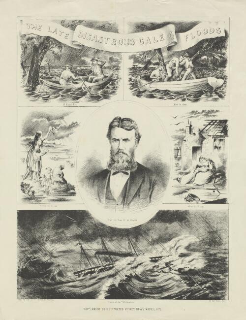 The late disastrous gale & floods [picture] / Gibbs, Shallard & Co