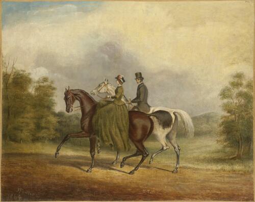 [Robert Fitzgerald and his sister Lucy, later Mrs Douglas-Hamilton, out riding] [picture] / J. Fowles, 1864