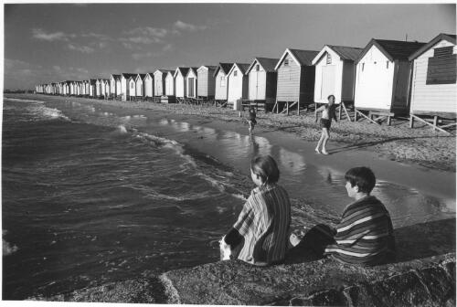 Beach shacks at Black Rock, Port Phillip Bay, Victoria, 1965 [picture] / Jeff Carter