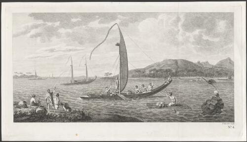 [A view of the island of Otaheite, with several vessels of that island] [picture] / E. Rooker sculp