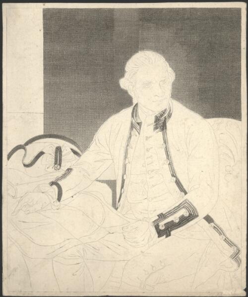 [Proof plate of the portrait Captain James Cook] [picture] / [J. K. Sherwin]