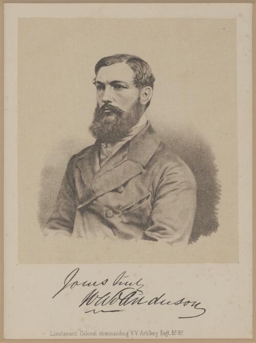 [Portrait of William Acland Douglas Anderson, Lieutenant-Colonel commanding V.V. Artillery Regt. &c. &c.] [picture] / Hamel & Co. lith