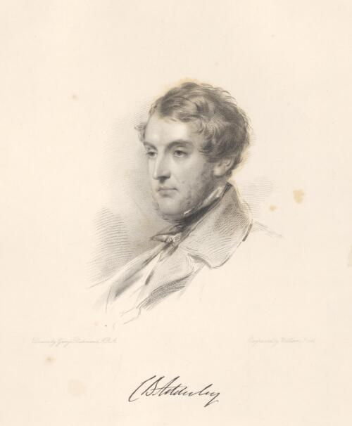 C.B. Adderley [picture] / drawn by George Richmond; engraved by William Holl
