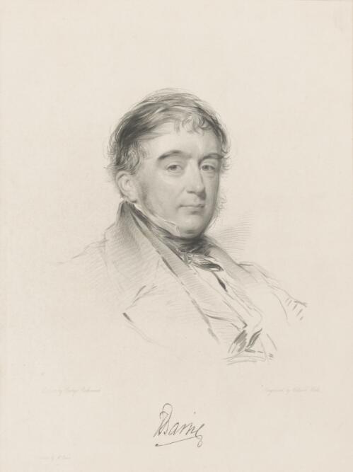 [Portrait of Sir Francis Thornhill Baring, later Baron Northbrook] [picture] / drawn by George Richmond; engraved by William Holl