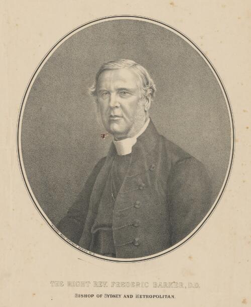 The Right Rev. Frederic Barker, D.D., Bishop of Sydney and Metropolitan / [picture]
