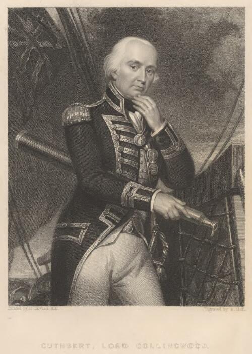 Cuthbert, Lord Collingwood, Vice Admiral of the Red [picture] / painted by H. Howard; engraved by W. Holl