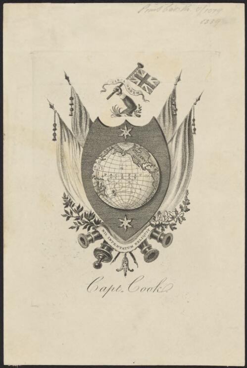 [Bookplate of Captain Cook] [picture]