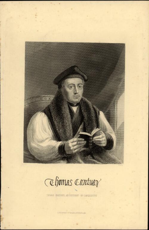 Thomas Cranmer, Archbishop of Canterbury [picture]. / W. Holl