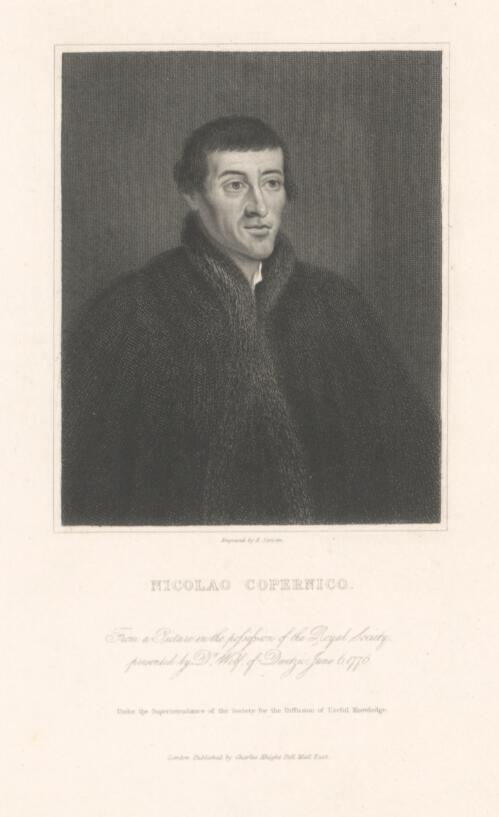 Nicolao Copernico [picture] / engraved by E. Scriven from a picture in the possession of the Royal Society
