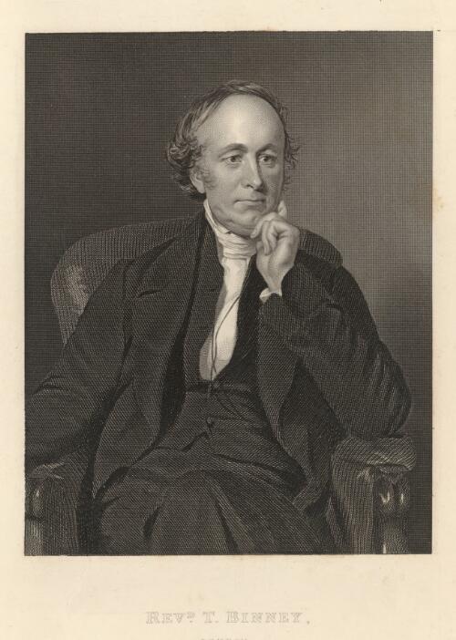 Revd. T. Binney, London [picture] / painted by W. Gush; engraved by J. Cochran