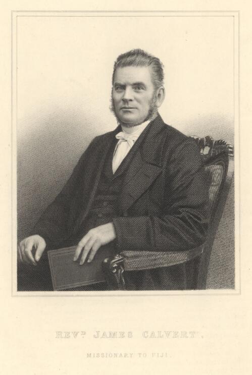 Revd. James Calvert, missionary to Fiji [picture] / engraved by J. Cochran from a photograph