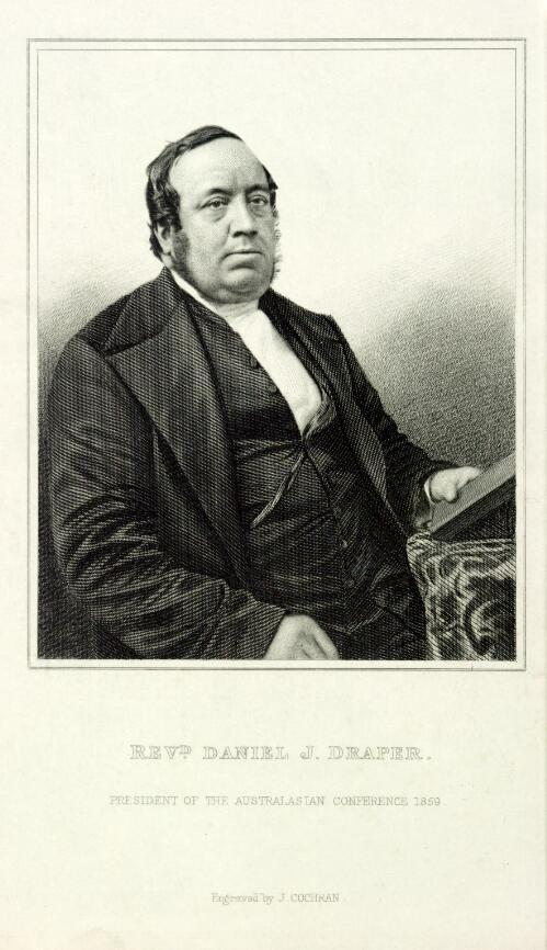 Revd. Daniel J. Draper, president of Australasian Conference, 1859 [picture] / engraved by J. Cochran