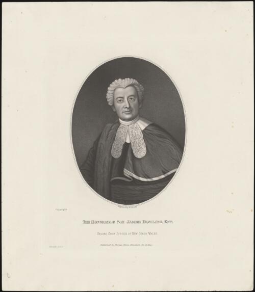 The Honourable Sir James Dowling, Knt., second Chief Justice of New South Wales [picture] / engraved by H.S. Sadd
