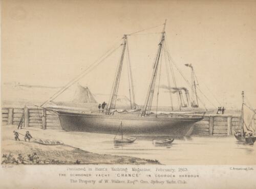The schooner yacht Chance in Gourock Harbour [picture] / A.F. delt.; C. Armstrong lith