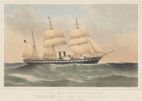 Messrs. Money Wigram & Sons Australian steam ship Norfolk, 3196 tons, 2500 horsepower [picture] / T.G. Dutton delt. et lith.; John B. Day lith. etc
